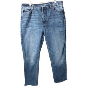 Old Navy Women's Extra High-Rise Sky-Hi Straight Button-Fly Jeans Size 18 Tall